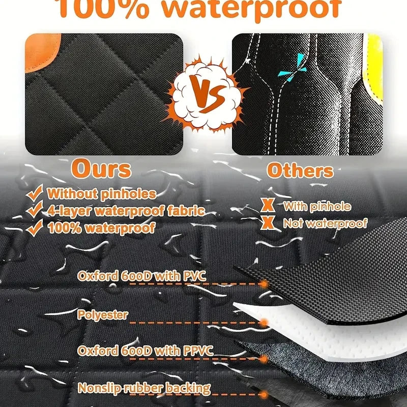 TravelGuard™ Universal Waterproof Pet Car Seat Cover & Hammock – Fits Cars, Trucks & SUVs