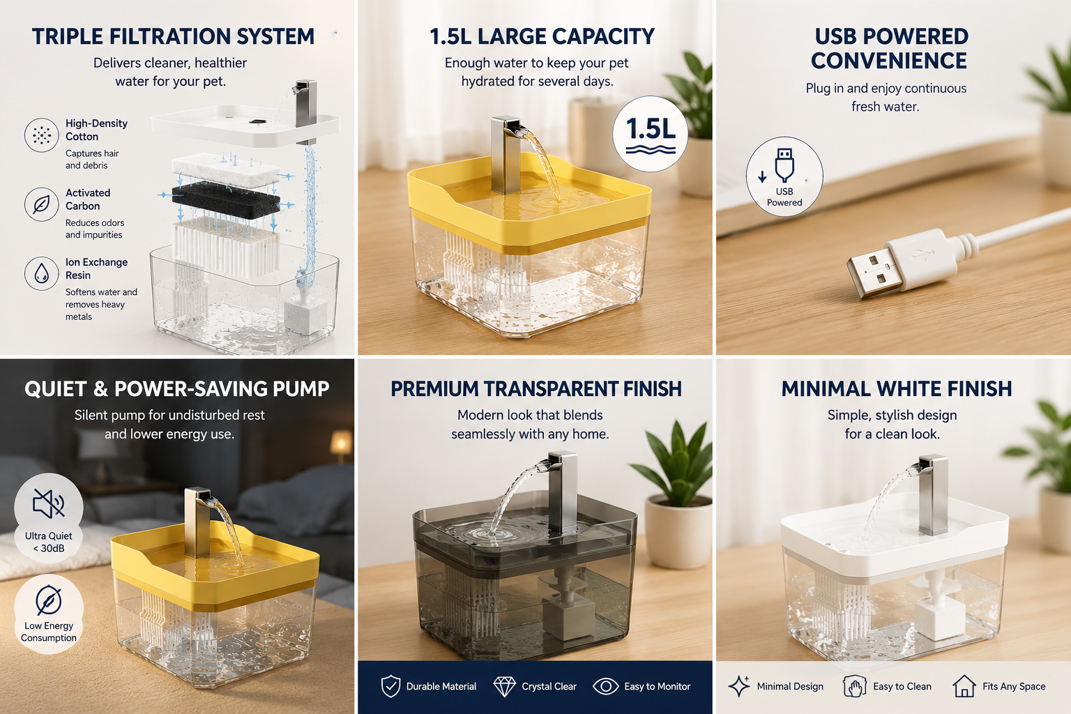 HydroFlow™ Pet Water Fountain