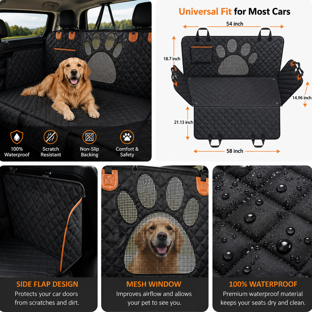HappyRide™ Waterproof Dog Car Hammock