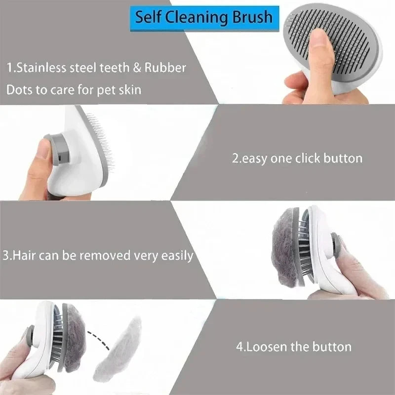 FurFresh™ Self-Cleaning Grooming Brush