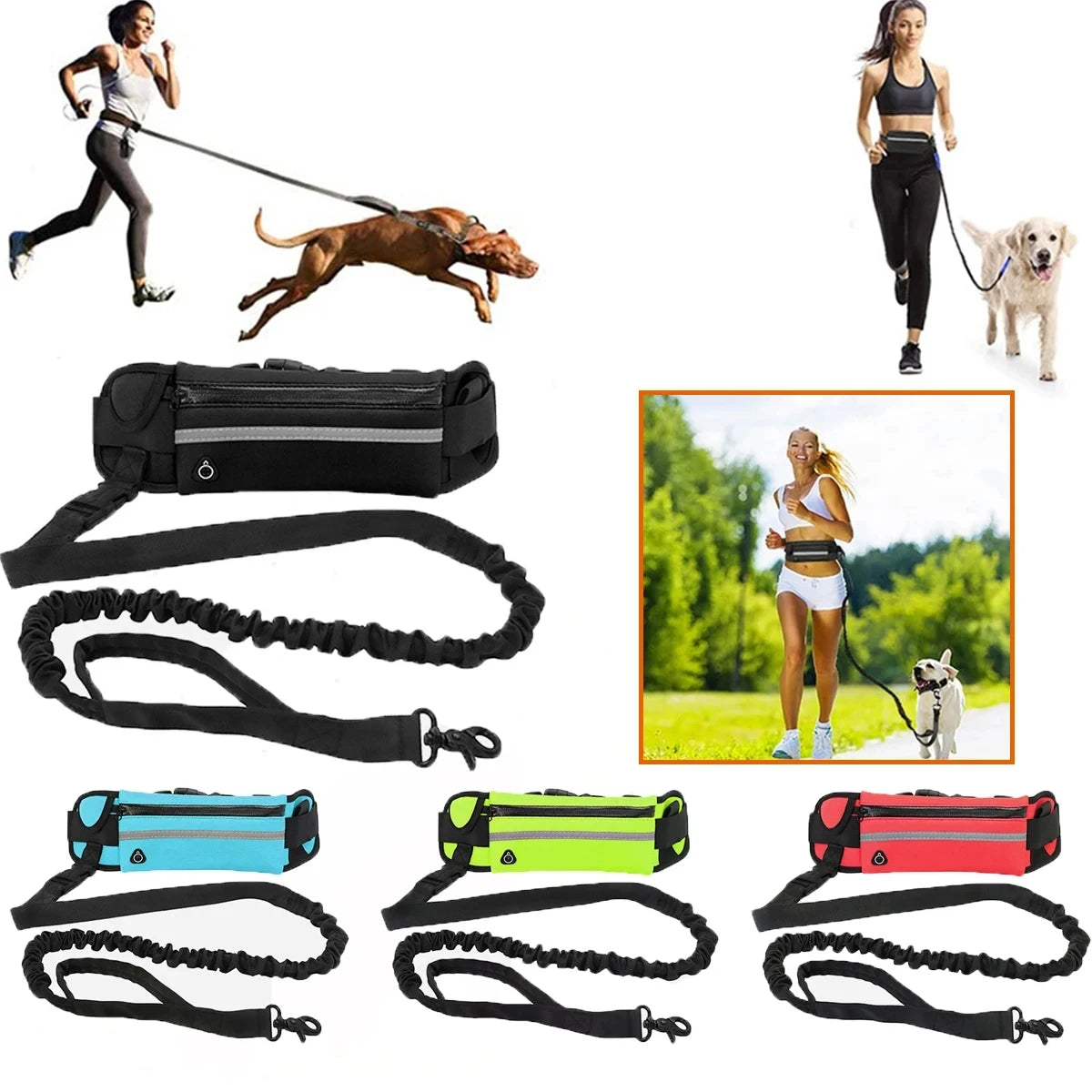 TrailMate™ Hands-Free Dog Running Leash with Waist Belt